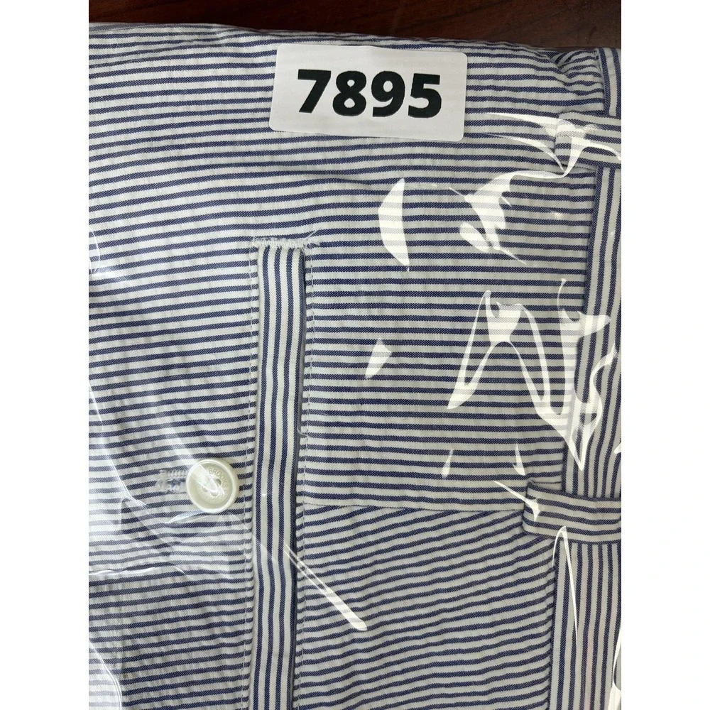 Brooks Brothers Pants Mens 36x34 Blue Stripe Seersucker Dress Clark Cuffed